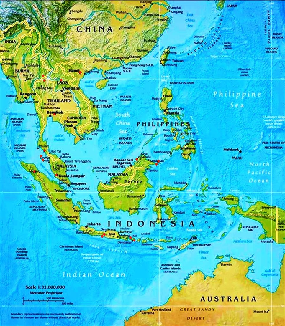 China / Southeast Asia Maps Linked to Image Galleries